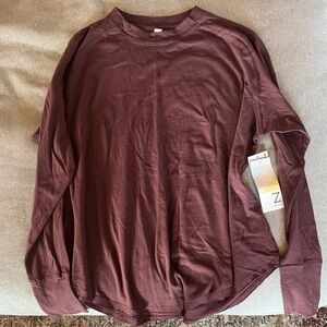 NWT Zella Relaxed Washed Long Sleeve Slub Tee